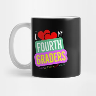 I Love My Fourth Graders V9 Mug